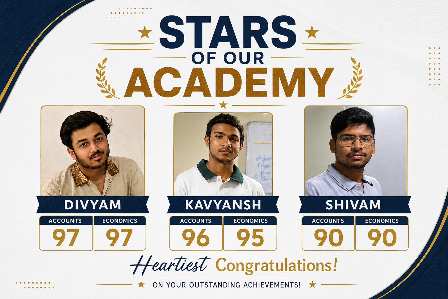 Stars of our Academy — PAC Hisar commerce toppers